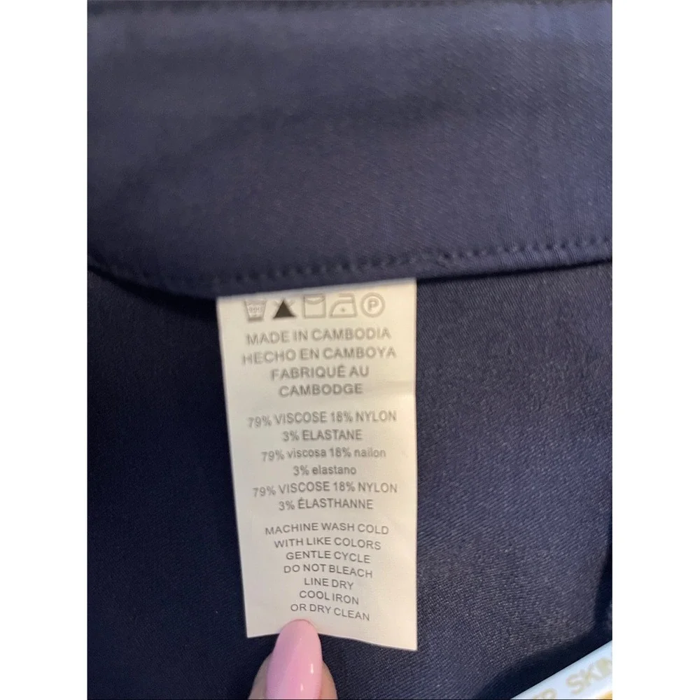 Michael Kors Navy Super Skinny Pull On Ankle‎ Pants M NWT